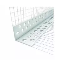 Профиль угловой ПВХ щелочестойкий с сеткой ПРОФИЛЬСИСТЕМС 1500 10*15см 130 гр/м2 2,5м/п 5*5 100шт/уп ЭКОНОМ